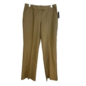 Worthington Heritage‎ Khaki Slacks Wide Leg Flat Front 16Tall Career Classic New